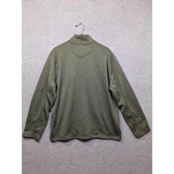 Eddie Bauer Pullover Mens 2XL Knit Sweatshirt 1/4 Zip Mock Neck Forest Green - Picture 5 of 10